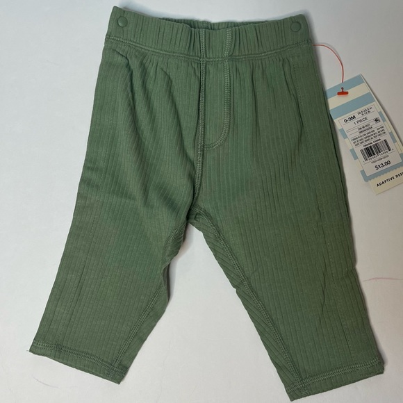 Cat & Jack Unisex Green Adaptive Side Snap Pants Bottoms for Baby. New! - Picture 6 of 6